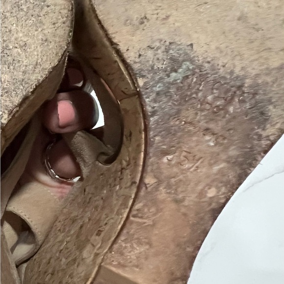 Jimmy Choo Beige‎ Suede Platform Sandals - Picture 9 of 9